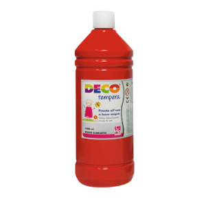 Tempera Deco Deco in flacone da 1000 ml Rosso scarlatto 08808/08