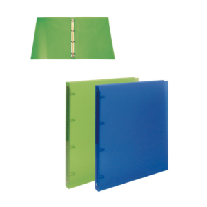 Raccoglitore trasparente 4 anelli Nikoffice in colori assortiti Ø 16 - rigato - 01NIK172/1