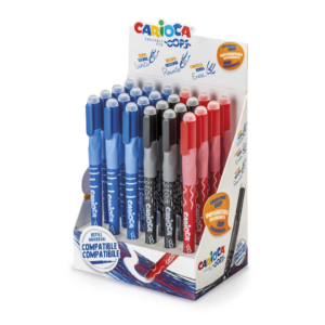 Penne cancellabili Carioca OOPS con inchiostro termosensibile M 0,7 mm Assortiti - 43040 (Espositore 24 pezzi)