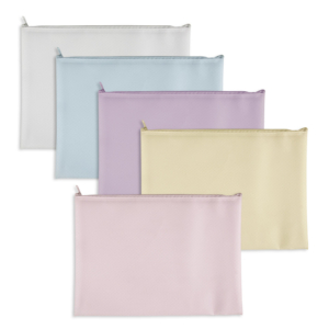 Busta Plastibor Bubble in EVA con zip cucita in tessuto - colori pastello assortiti A4 - P0433190
