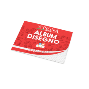 Album da disegno Pigna Kids - 24x33 cm 110g/m² quadretti 5 mm - 20 fogli - punto metallico - 02019635M (conf.10)