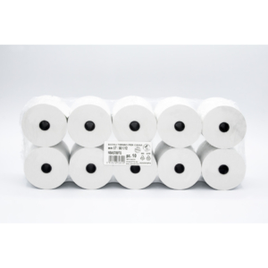 Rotoli registratore di cassa Rotolificio Pugliese Exclusive BPA FREE - 57 mm x 80 m - foro 12 mm - 55g/m² - NBA5780TQ (conf.10)