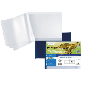 Portalistini UNO T Sei Rota ad album PP buccia - 30x22 cm - 24 interni - Blu - 55242407