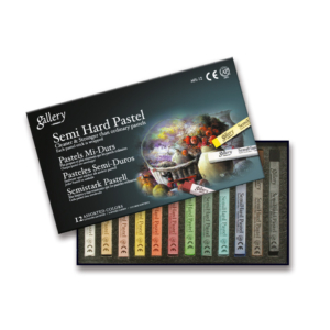 Pastelli semi duri quadrati CWR Gallery colori assortiti - conf. 12 pezzi - MY/MPL-12