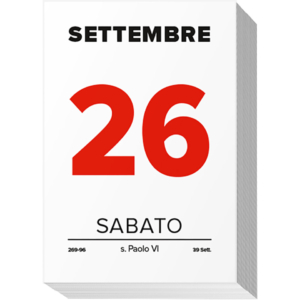 Calendario a strappo giornaliero 2026 da muro comune formato 5,5x9 cm 26-BM207 (conf.5)