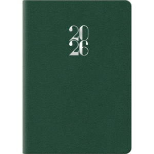 Agenda 2026 bigiornaliera gommato 6,6x9,9 cm verde 26-049100404C