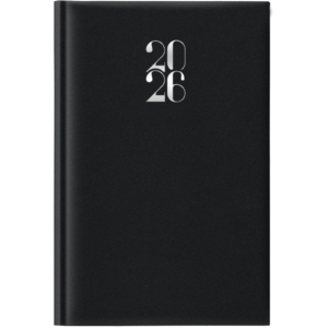 Agenda 2026 giornaliera gommato 11x16,5 cm Nero 25-062100406C