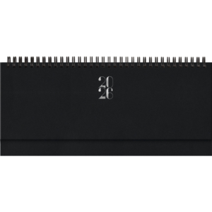 Planning 2026 settimanale c/spirale gommato 29,8x10,5 cm Nero 25-023000406C