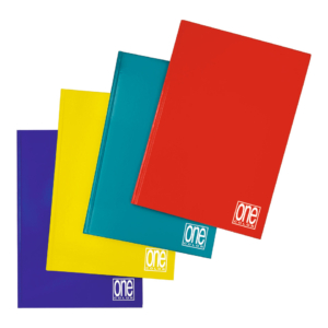 Maxi quaderno cartonato One Color - A4 60g/m²- 240 facciate - a righe C con margine - copertina in colore assortito - 6508