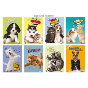 Maxi quaderni Blasetti Cuccioli formato A4 carta 100g/m² - 18+1 fogli - quadretti 4F con margine - 8619 (conf.10)