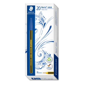 Penne a sfera Staedtler Noris Stick 434 Blu - tratto fine 0,25 mm - 434 03 F -15 (conf.20)