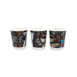 Bicchiere in cartoncino a doppia camera Le Nappage per bevande calde con scritta - 18 cl - 61182 (conf.25)