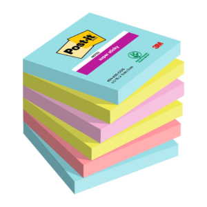 Foglietti Post-it® Super Sticky Cosmic - blocchetti da 90 fogli 76x76 mm - 654-6SS-COS (conf.6)
