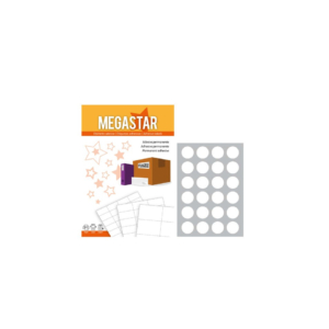 Etichette bianche rotonde con margini Megastar - 100 fogli da 24 etichette per foglio - Ø40 mm - LP4MS-40 (conf.2400 etichette)
