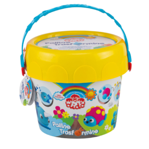 Secchiello di pasta modellabile Didò palline trasformine - 600 g - colori assortiti - F353200
