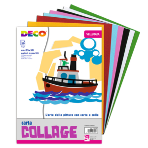 Carta vellutata CWR 50 fogli Colori Assortiti 35x50 cm - 130g/m² - 713/50