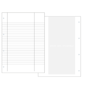 Carta uso bollo rigato O.C.L. con fori archivio 90g/m² - 500 fogli - 210x297 mm 1460F