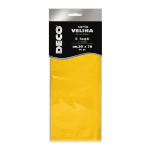Carta velina CWR - 50x76 cm - 20g/m² Giallo 12283/02 (conf.5 fogli)