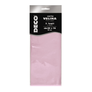 Carta velina CWR - 50x76 cm - 20g/m² Rosa 12283/21 (conf.5 fogli)