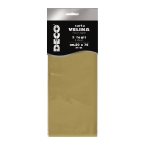 Carta velina CWR - 50x76 cm - 20g/m² Oro scuro perlescente 12295/03 (conf.5 fogli)