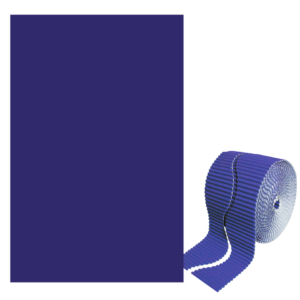 Bordo ondulato CWR in rotolo h.max 6 cm x 15 m - 170g/m² - Blu 06277
