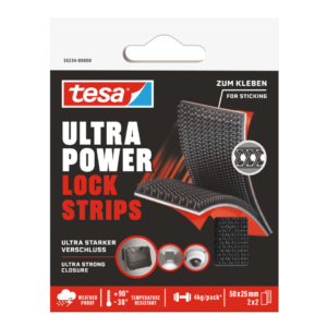 Strisce adesive Ultra Power Tesa nere in PP 5 cm x 25 mm - 55234-00000-00 (conf.2)