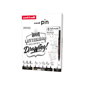 Fineliner Pin Lettering starter kit Uni Mitsubishi - elementi assortiti - M PIN 8P 2 (conf.9)