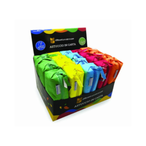 Espositore 20 astucci in carta eco friendly Bluekover 16x6x6 cm colori assortiti - PP-26BL