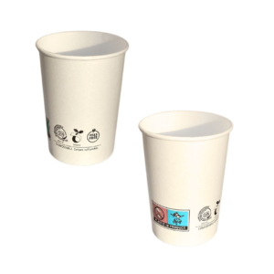 Bicchieri in carta e PLA bianchi Ferrari Bio - 200 ml FBIO94 (conf.50)