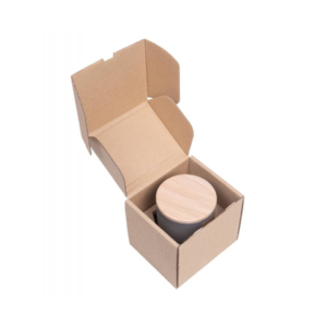 Candela di soia in vaso di vetro con coperchio in legno Donau Home 200 g Lavender Field - 45361311-10