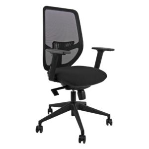 Seduta operativa Unisit Aria schienale in rete sedile in tessuto ignifugo con braccioli antracite - AZA/BRF/IT