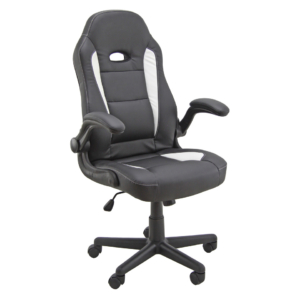 Poltrona direzionale Unisit CH3 Eco smart in PU con braccioli nero/bianco CH3/KN