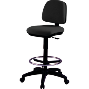 Sgabello tecnico Unisit Esos EOE4S seduta alta poggiapiedi telescopico rivestimento Eco nero - EOE4S/EN_new