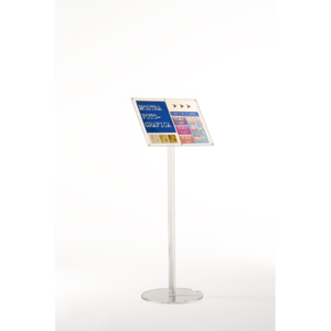 Espositore da terra in acrilico a leggio con porta avvisi magnetico trasparente Tecnostyl A3 - MB021