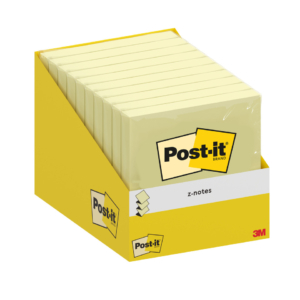 Foglietti riposizionabili Post-it® Z-Notes - blocchetti da 100 fogli giallo Canary 76x76 mm - R330-CY-W10 (conf.10 blocchetti)