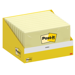 Foglietti riposizionabili Post-it® - blocchetti da 100 fogli giallo Canary 76x127 mm - 6830-CY-W10 (conf.10 blocchetti)