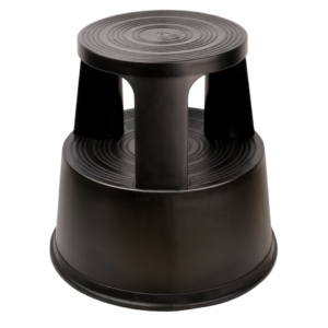 Sgabello con ruote rientranti in polipropilene Methodo 290/445x418/426 cm nero - M561001