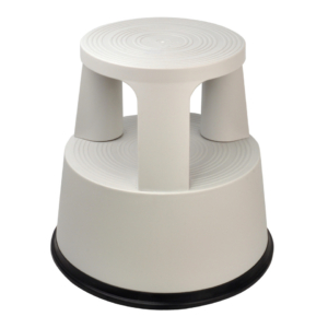 Sgabello con ruote rientranti in polipropilene Methodo 290/445x418/426 cm grigio chiaro - M561009