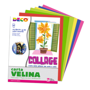 Carta velina Deco 50x76 cm - 20g/m² - 10 colori assortiti 09382 (conf.50)