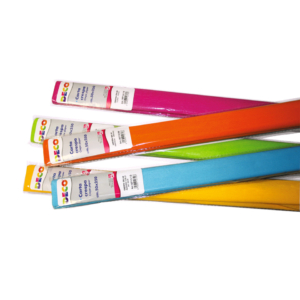 Carta crespa Deco - 50 cm x 2,5 m - 40g/m² colori caldi assortiti - 10711 (conf. da 6 rotoli)