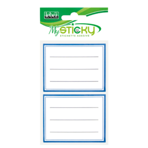 Etichette Lebez 7x5,4 cm - bordo blu - A4093 (conf.10 buste da 12 etichette cad.)