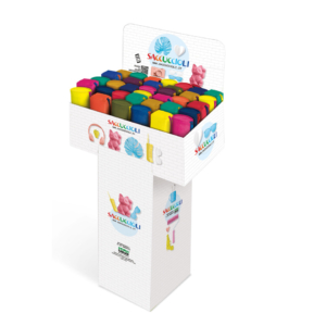 Espositore 50 astucci Lebez Extra Colours assortiti bauletto e quadrotto - 81470
