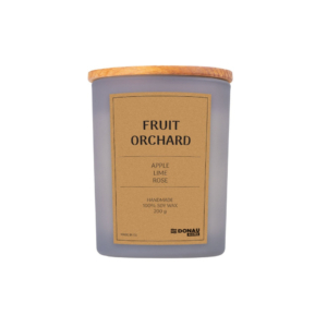 Candela di soia in vaso di vetro con coperchio in legno Donau Home 200 g Fruit Orchard - 45361711-10