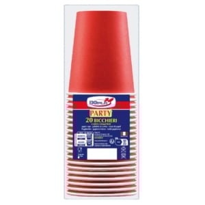 Bicchieri in carta Dopla Green 250 ml - rosso - 42188 (conf.20)