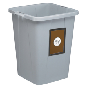 Kit contenitore portarifiuti DURABIN 90 L grigio con cornici DURAFRAME® A4 nere