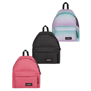 Set 3 zaini Eastpak Padded Pak'r® 24 L 1 nero glitter, 1 fucsia glitter, 1 gradient glitter