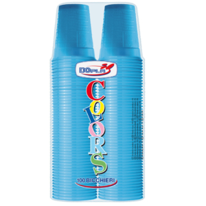 Bicchieri in PS Dopla DO Colors 200 ml turchese - 22269 (conf.100)