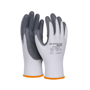 Guanti da lavoro Donau Safety in poliestere e spalmati di nitrile sul palmo - Tg. 9 - 32041421-09 (conf.12)
