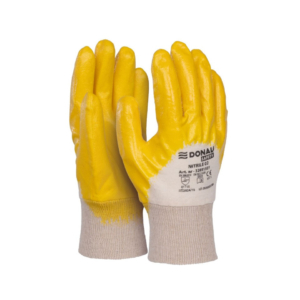 Guanti da lavoro Donau Safety in cotone e spalmati di nitrile giallo Tg. 10 - 32051521-10 (conf.12)