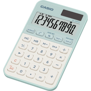 Calcolatrice tascabile Casio solare o batteria - display 10 cifre - verde SL-310YC-LG-W-EP